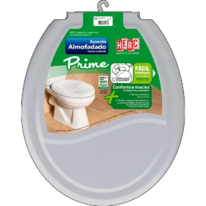 ASSENTO SANIT.HERC ALMOFADADO OVAL CZA CLARO 2386