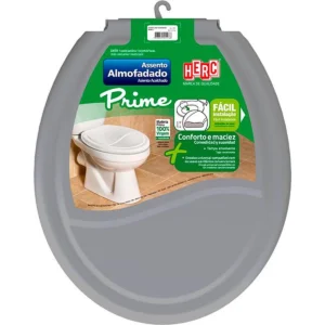 ASSENTO SANIT.HERC ALMOFADADO OVAL CZA ESCURO 2387