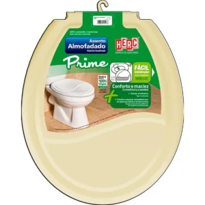 ASSENTO SANIT.HERC ALMOFADADO OVAL BEGE 2388