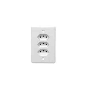 ILUMI TOMADA 3 MONOBLOCO BRANCO C/PLACA 201201 STYLUS