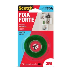 FITA DUPLA FACE 3M FIXA FORTE TRANSP 12MMX2M