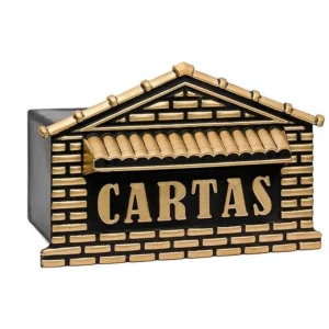 CAIXA DE CORREIO 4P PVC DOURADA