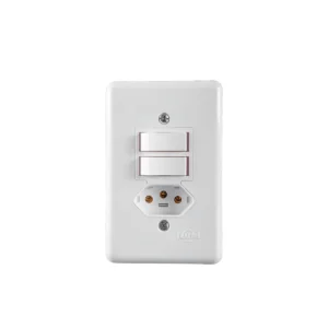 ILUMI INTERRUPTOR 2 SIMPLES+TOMADA 20A BCA C/PLACA 20211 STYLUS