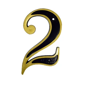 NUMERO COLONIAL EMAVE DOURADO 2 CART