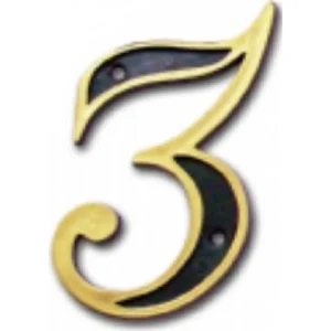 NUMERO COLONIAL EMAVE DOURADO 3 CART