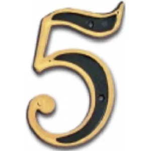 NUMERO COLONIAL EMAVE DOURADO 5 CART