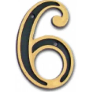 NUMERO COLONIAL EMAVE DOURADO 6 CART