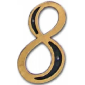 NUMERO COLONIAL EMAVE DOURADO 8 CART