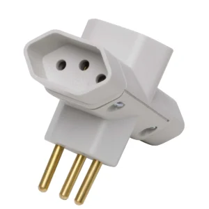 PINO 3 SAIDAS TIPO T CINZA 10A 2P+T REF.12250PCT C/10 ILUMI