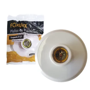 PLAFON DECORATIVO FOXLUX C/BOCAL PORCELANA E-27 BRANCO