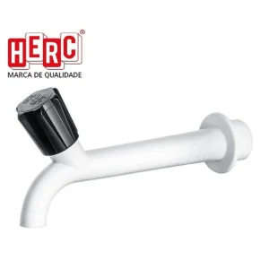 TORNEIRA PLASTICA PIA BRANCA 1/2 E 3/4 HERC 15CM 1158-2