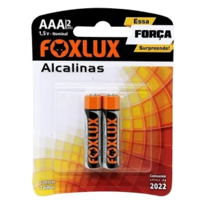 PILHA ALCALINA FOXLUX PEQUENA  AA C/2