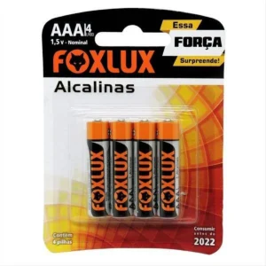 PILHA ALCALINA FOXLUX PALITO AAA C/4
