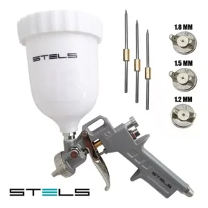 PISTOLA PINTURA TANQUE ALTO 600ML ENCAIXE 1/4 STELS