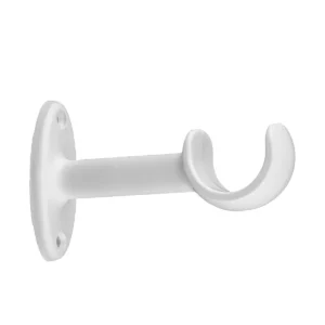 SUPORTE P/ VARAO CORTINA 28 SIMPLES BRANCO C/2 COMPLETO