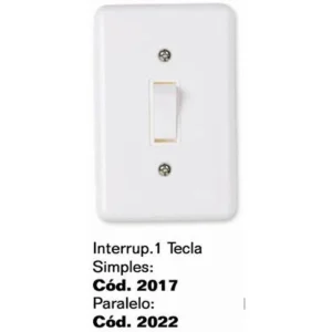 ILUMI INTERRUPTOR 1 SIMPLES BRANCA C/PLACA 2017 STYLUS