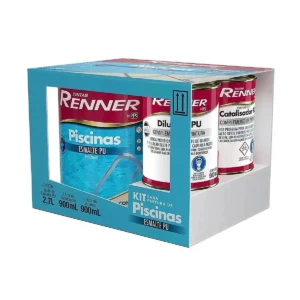 RENNER KIT PISCINA ESMALTE PU BRILHANTE AZUL GL 4,5L