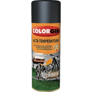 TINTA SPRAY COLORGIN ALTA TEMPERATURA PRETO 5722